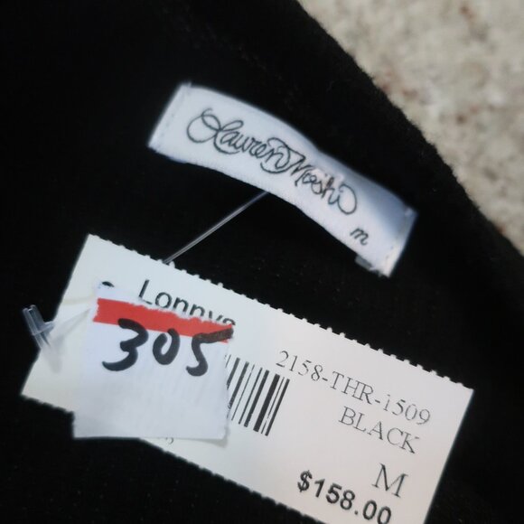 NWT Lauren Moshi Black (Item- 305) 2 Pc Set Crystal Optimist Top/M Jogger/XS - Picture 15 of 15